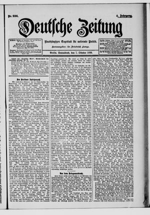 Deutsche Zeitung on Oct 7, 1899