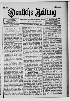 Deutsche Zeitung vom 10.10.1899