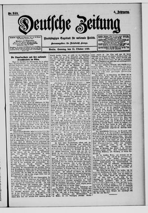 Deutsche Zeitung vom 15.10.1899
