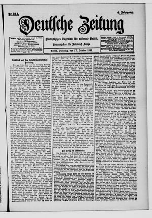 Deutsche Zeitung vom 17.10.1899