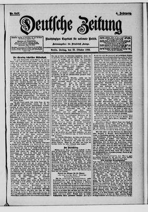 Deutsche Zeitung vom 20.10.1899