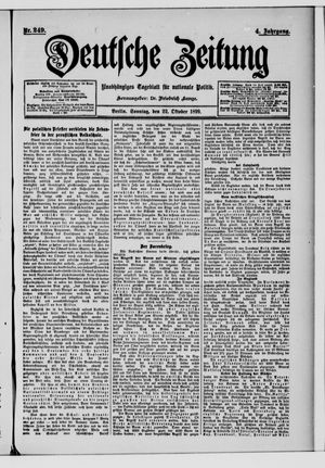Deutsche Zeitung vom 22.10.1899