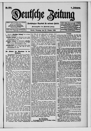 Deutsche Zeitung on Oct 31, 1899