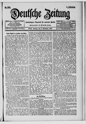 Deutsche Zeitung vom 03.11.1899