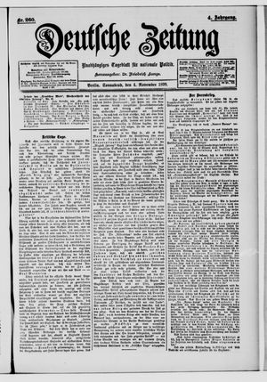 Deutsche Zeitung vom 04.11.1899