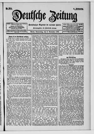 Deutsche Zeitung vom 09.11.1899