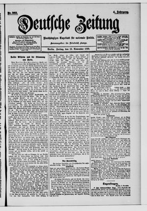 Deutsche Zeitung vom 10.11.1899