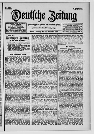 Deutsche Zeitung vom 19.11.1899