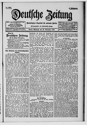 Deutsche Zeitung on Nov 22, 1899