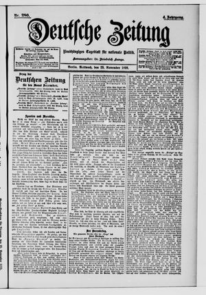 Deutsche Zeitung vom 29.11.1899