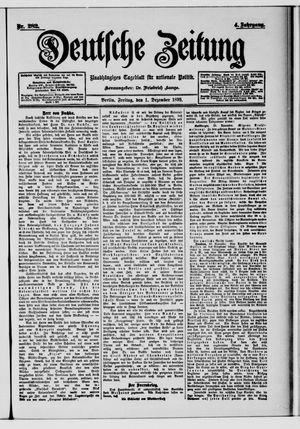 Deutsche Zeitung vom 01.12.1899