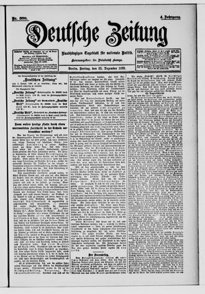 Deutsche Zeitung vom 22.12.1899