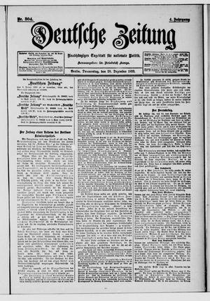 Deutsche Zeitung vom 28.12.1899