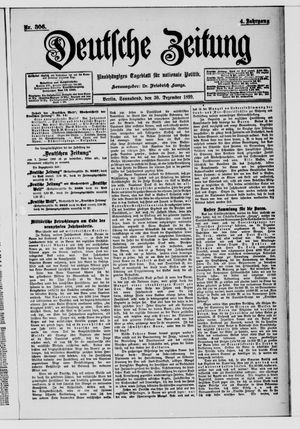 Deutsche Zeitung vom 30.12.1899