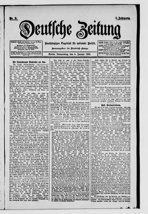 Deutsche Zeitung on Jan 4, 1900