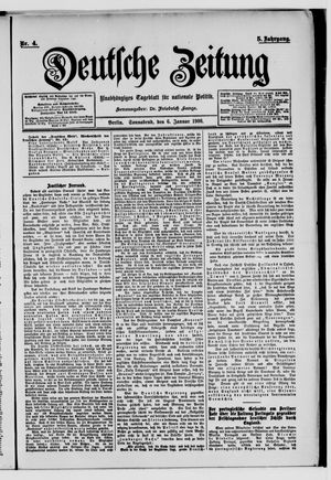 Deutsche Zeitung vom 06.01.1900