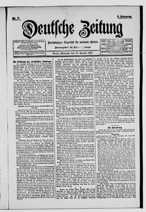 Deutsche Zeitung on Jan 10, 1900
