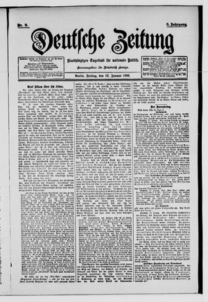 Deutsche Zeitung on Jan 12, 1900