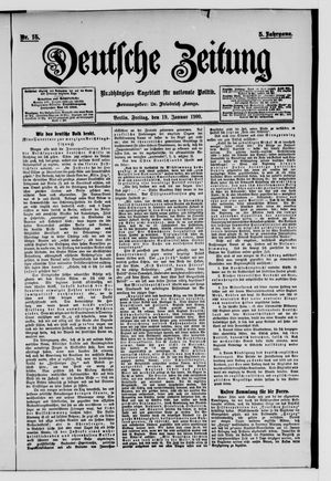 Deutsche Zeitung vom 19.01.1900