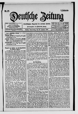 Deutsche Zeitung on Jan 25, 1900