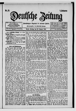 Deutsche Zeitung on Jan 26, 1900