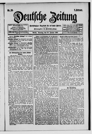 Deutsche Zeitung on Jan 28, 1900