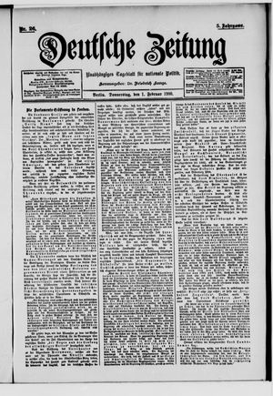 Deutsche Zeitung vom 01.02.1900
