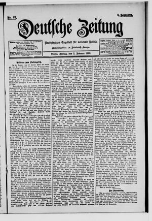 Deutsche Zeitung on Feb 2, 1900