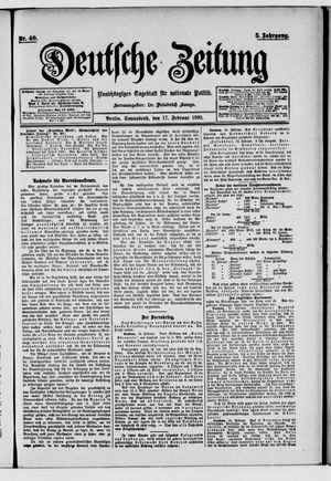 Deutsche Zeitung vom 17.02.1900