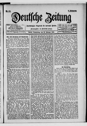 Deutsche Zeitung on Feb 22, 1900