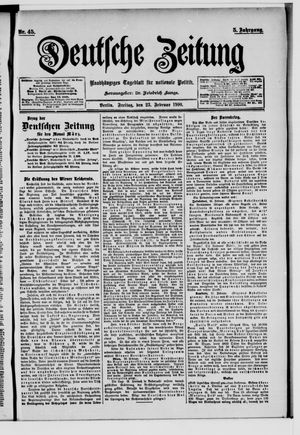 Deutsche Zeitung on Feb 23, 1900
