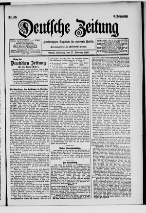 Deutsche Zeitung on Feb 27, 1900