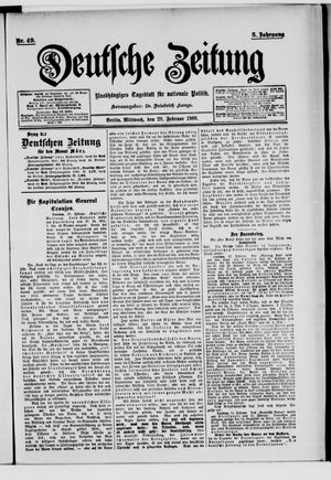 Deutsche Zeitung vom 28.02.1900