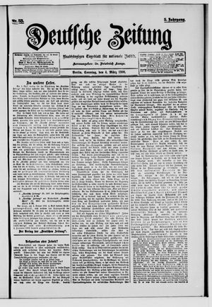 Deutsche Zeitung on Mar 4, 1900