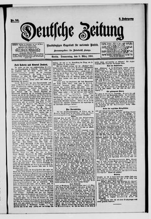 Deutsche Zeitung on Mar 8, 1900