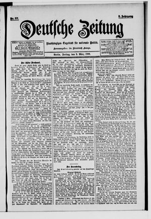 Deutsche Zeitung vom 09.03.1900