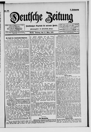 Deutsche Zeitung vom 11.03.1900