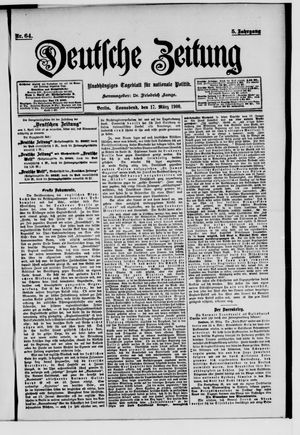 Deutsche Zeitung on Mar 17, 1900