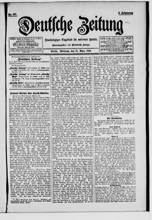 Deutsche Zeitung on Mar 21, 1900