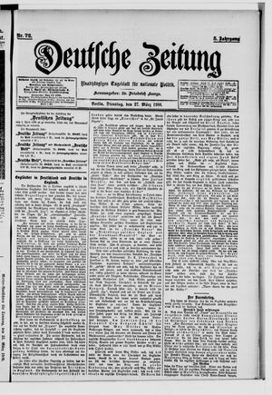 Deutsche Zeitung on Mar 27, 1900