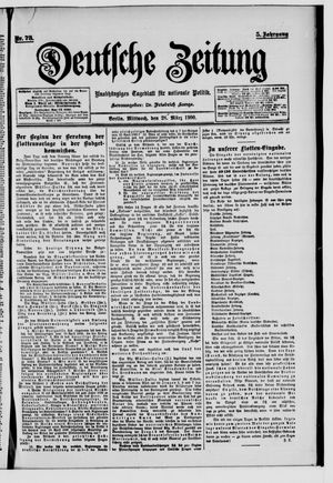 Deutsche Zeitung on Mar 28, 1900