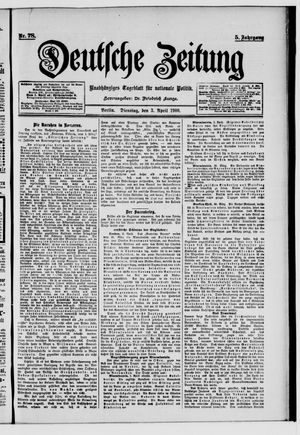 Deutsche Zeitung vom 03.04.1900