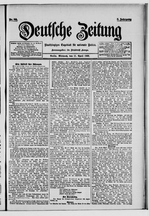 Deutsche Zeitung on Apr 11, 1900