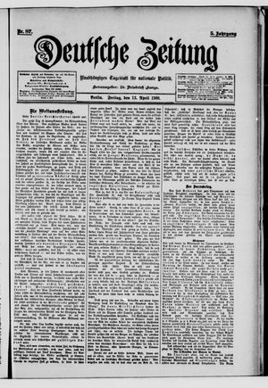 Deutsche Zeitung on Apr 13, 1900