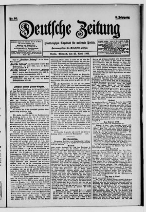 Deutsche Zeitung on Apr 25, 1900