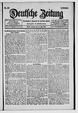 Deutsche Zeitung vom 18.05.1900
