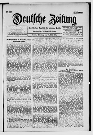 Deutsche Zeitung on May 22, 1900