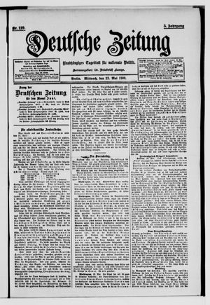 Deutsche Zeitung on May 23, 1900