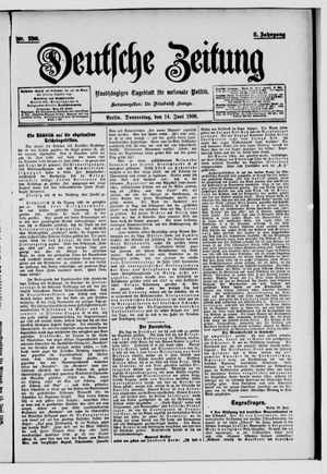 Deutsche Zeitung on Jun 14, 1900