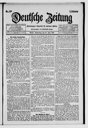 Deutsche Zeitung vom 21.06.1900